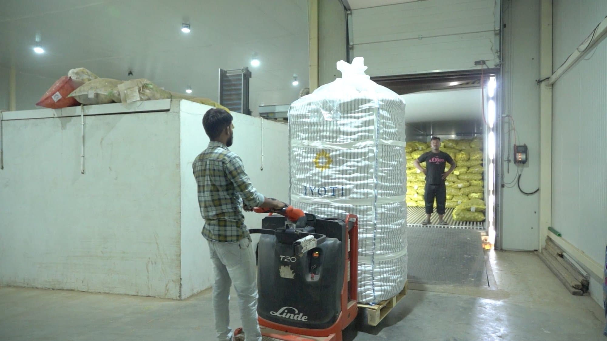 Container Loading in operation, on site