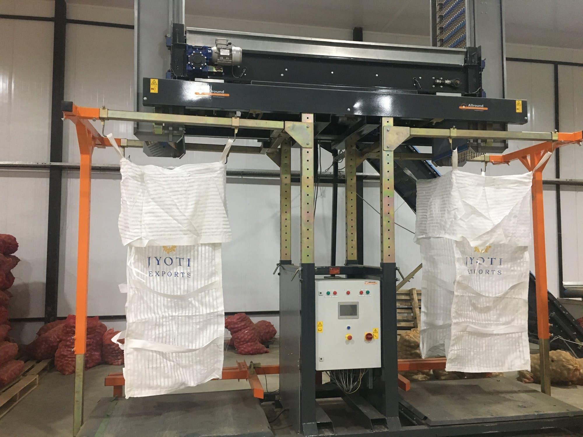 The automated jumbo-bag packaging line